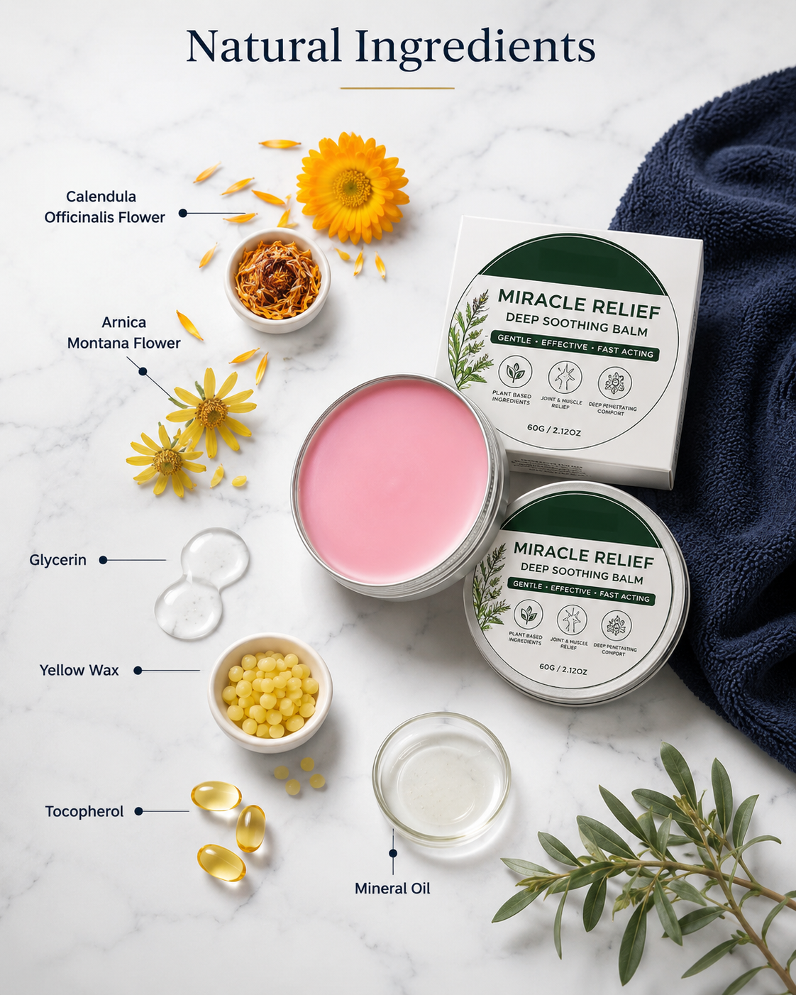 Organic Miracle Balm™ Deep Soothing Balm for Tired Legs & Feet