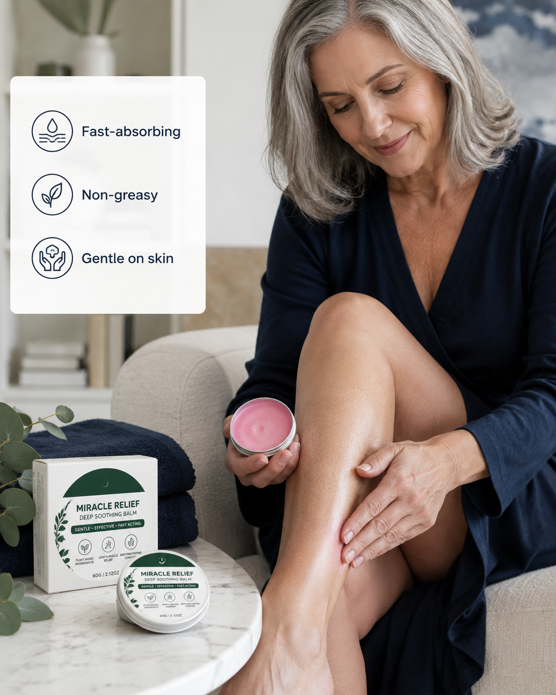 Organic Miracle Balm™ Deep Soothing Balm for Tired Legs & Feet