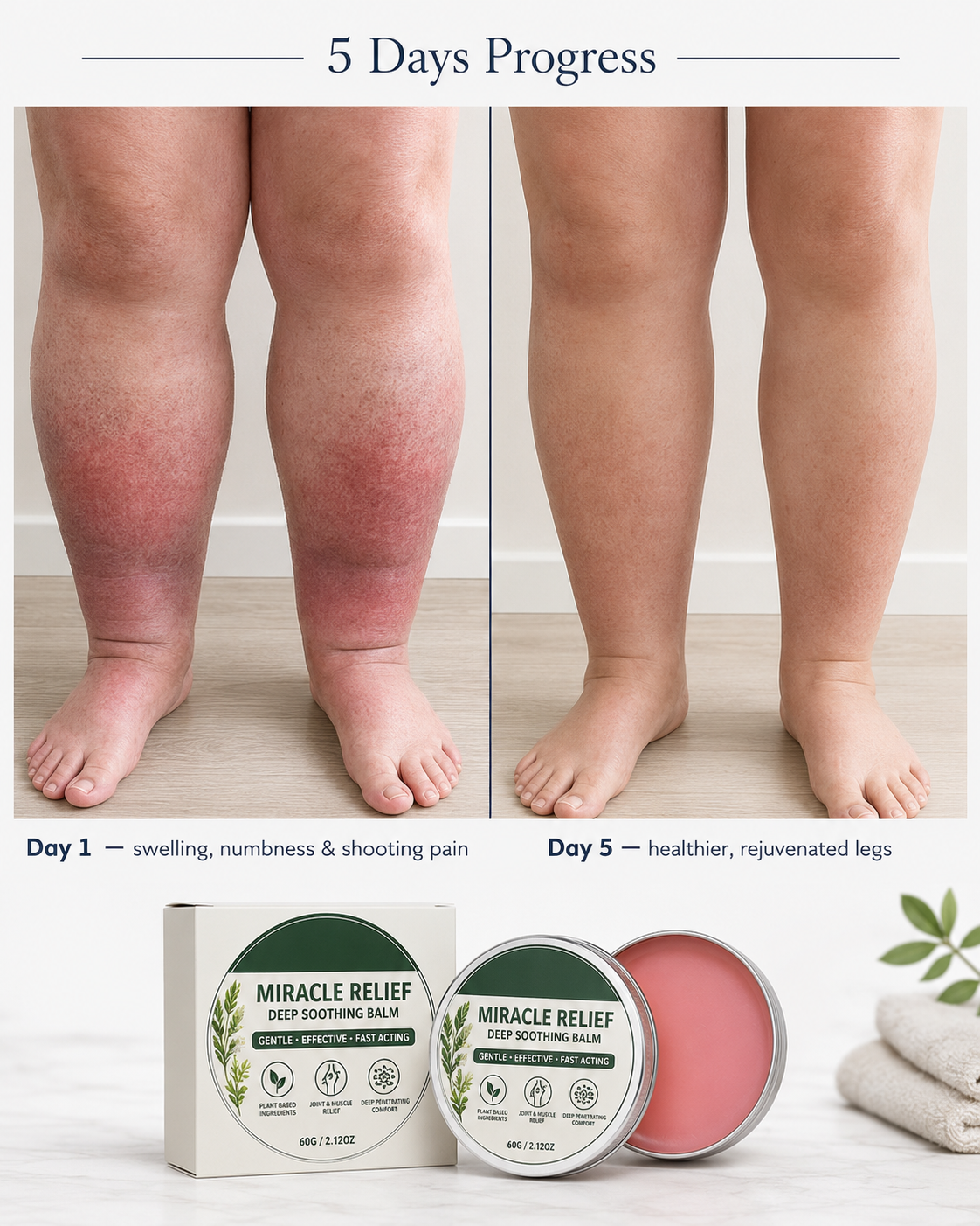 Organic Miracle Balm™ Deep Soothing Balm for Tired Legs & Feet
